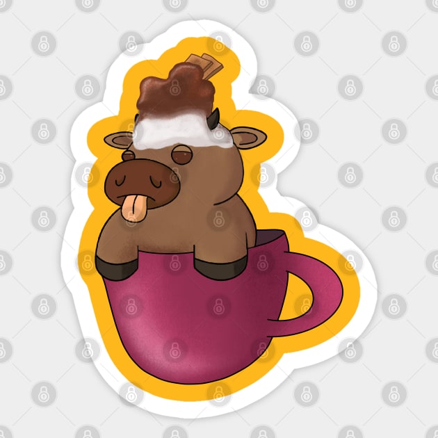 Cocoa! CowLick! Sticker by Atomic Lunchbox